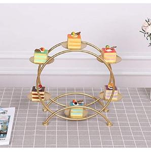 Support à gâteaux rond vintage haut de gamme en métal pour la présentation de desserts, idéal pour les mariages ou les fêtes d'anniversaire - Product Image 6