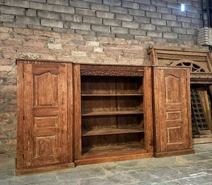 Armario de Madera Maciza de 3 Puertas, Mueble de Almacenamiento de Diseño para Montar en la Pared, Mueble de Madera para Dormitorio, Sala de Estar, Comedor, Uso en Hoteles - Product Image 5