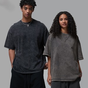 Camiseta Vintage de Algodón 280GSM con Hombros Caídos, Personalizada, de Gran Gramaje, Lavada, de Corte Holgado y Oversize, Lisa, Tallas Grandes para Hombre - Product Image 6
