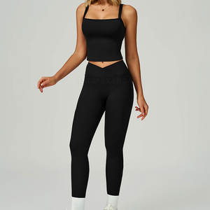 Ensemble de yoga pour femmes Aura Rex Apparel, nouveau design, logo personnalisé, séchage rapide, respirant, léger, prix bas, vente en gros. - Product Image 5