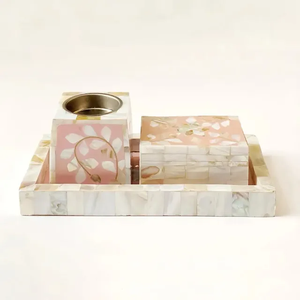 Ensemble de Bakhoor PearlVista Elite avec incrustation de nacre, brûleur artisanal haut de gamme en coquillage pour la décoration de luxe de la maison et de l'hôtellerie - Product Image 6
