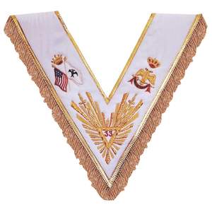 Collar Masónico NESTA SPORTS de Terciopelo Azul, Bordado Dorado Hecho a Mano, Gancho de Cadena, Collar Premium para Ceremonia Clásica de Logia - Product Image 1