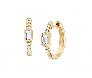<b>Hoops</b> Earrings Diamond Earrings Gold and <b>Silver</b> Earrings Natural and Lab Grown Diamonds Earrings <b>Hoops</b> Fine Jewelry for Women - Product Image 2