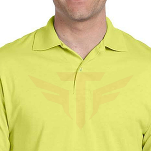 Polo de Manga Corta para Hombre, Cierre de Botones, Logotipo Bordado, Color Verde Lima, Estilo Casual - Product Image 5
