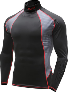<b>Hockey</b> Shirt with <b>Neck</b> <b>Guard</b> for Adult and Kids Long Sleeves Compression Shirt with Integrated <b>Neck</b> <b>Guard</b> - Product Image 5