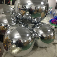2026 Grande sphère miroir gonflable en PVC de haute qualité, ballon brillant pour la décoration de fêtes et les gonflables publicitaires d'usine