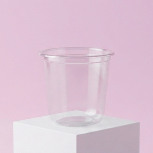 Clear U Shape PP <b>Plastic</b> <b>Cup</b> 95mm Diameter Beverage Disposable <b>Cups</b> <b>Cup</b> for Coffee Tea Milk - Product Image 1