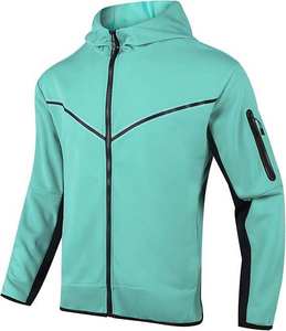 ชุดกีฬาขายดี เสื้อผ้าสตรีทแวร์ ชุดวอร์มกันลม ขายส่ง ชุดวอร์มผู้ชาย เสื้อแจ็คเก็ตซิป กางเกงจ็อกเกอร์ ผ้าฝ้าย 100% ชุดลำลอง - Product Image 2