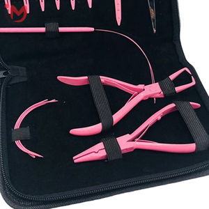 Kit Profesional de Herramientas para Extensiones de Cabello para Salón de Belleza, Color Rosa Bebé, con Alicates para Micro Anillos y Herramientas para Micro Anillos OEM - Product Image 6