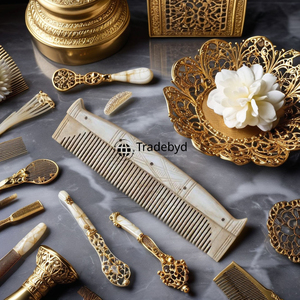 Peine para el Cabello de Hueso Elegante Tradebyd, Herramienta Profesional Hecha a Mano para Peinar el Cabello, Accesorio de Belleza Natural Premium - Product Image 2
