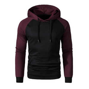 Sweat-shirts à manches longues à séchage rapide pour hommes, en coton mélangé, style basique, avec poche avant zippée, en tissu pur et original. - Product Image 1