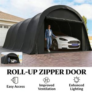 Abri de voiture portable gris foncé, abri de pluie, auvent facile à installer, abri pour voiture - Product Image 4