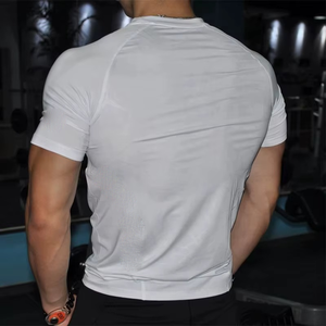 Camisetas Deportivas para Hombre al Por Mayor, de Alta Calidad, Transpirables, Ecológicas, para Gimnasio y Running, de Algodón y Poliéster, Cuello Redondo, OEM - Product Image 2