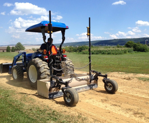 Chuyên nghiệp kép mast <span class=keywords><strong>Laser</strong></span> Land leveler cho mặt đất san lấp mặt bằng sân golf thể thao Turf và độ chính xác cao đất cảnh quan - Product Image 2