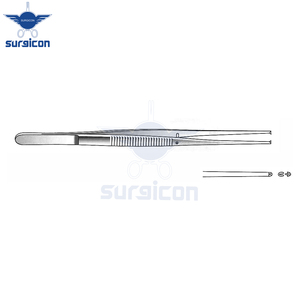 Pinzas para Tejidos Semken de 12.5 cm / 5 Pulgadas con Dientes 1:2, Instrumento Quirúrgico de Acero Inoxidable para Agarrar Tejidos en Cirugía General - Product Image 3