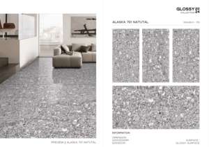 Carreaux de porcelaine à surface brillante, dimensions 60x120cm, 600x1200mm, 24x48, pour projets de design d'intérieur luxueux pour murs et sols. - Product Image 5