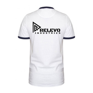 เสื้อยืดแขนสั้นลำลองผู้ชายทรงปกติ 100% ผ้าฝ้าย ปักโลโก้ด้านหน้า ยี่ห้อ Relevo Industry - Product Image 3