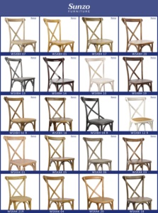 Commercio all'ingrosso moderno di lusso durevole stile Vintage soggiorno ristorante caffè in legno con schienale incrociato sedia da pranzo - Product Image 4