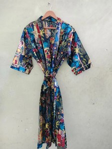 ชุดนอนฤดูร้อน ชุดคลุมกิโมโนผ้าฝ้าย ชุดคลุมอาบน้ำ - Product Image 1