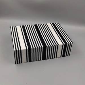FAIZA CRAFT Boîte de rangement carrée moderne de Noël en résine incrustée de haute qualité, fait main, pour bijoux, os et nacre, idéale comme cadeau - Product Image 6
