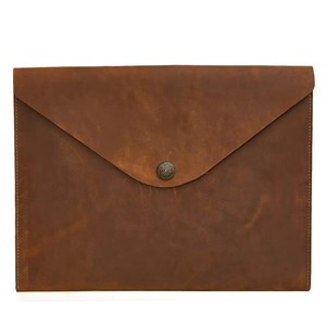 Funda de Piel Auténtica de Alta Calidad, Ligera y Vintage con Logotipo Personalizado para Laptop MacBook Air Pro de 13 Pulgadas LS-0230 - Product Image 1