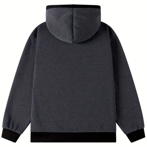 Men's Casual Tracksuit <b>Set</b> Hooded Sweatshirt Pants Solid Color Full Sleeve Autumn Wear Regular Fit 2 Piece Breathable Design - Product Image 3