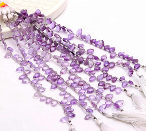 RAY FINE ORNATES Natural <b>Amethyst</b> Oval Gemstone Beads 8x12mm 9 Inch Strand Third Party Certified for Jewelry Making - Product Image 1