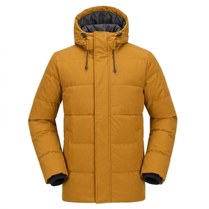 Custom Mens <b>Waterproof</b> Puffer Jacket Winter Windproof <b>Warm</b> Padded Hooded <b>Coat</b> Outdoor Private Label Supplier - Product Image 5
