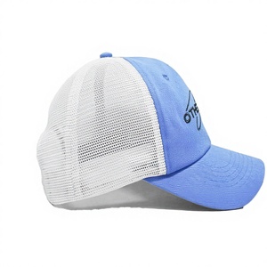 Adjustable 2D Embroidery Unstructured 6 Panel Breathable White Mesh Trucker <b>Hat</b>, Produced in Vietnam, Comfortable Casual Wear - Product Image 2
