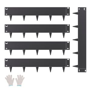 39x5in เหล็กสีดำ5แพ็คป้องกันสนิมขอบ39x5in ขอบสำหรับการจัดสวนและพื้นระเบียง - Product Image 1
