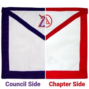 Parche de tela bordado reversível para delantal de Capítulo del Consejo del Arco Real, insignia ceremonial - Product Image 1