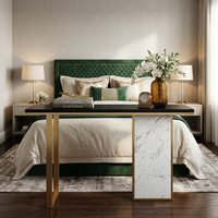 Console artistique en métal doré, miroir en verre noir élégant, table sur pied asymétrique contemporaine et durable pour salon, décoration moderne