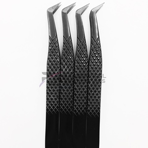 แหนบต่อขนตา RMI สแตนเลส 90 องศา รุ่น Russian Volume ด้ามจับพลาสม่าแบล็คไดมอนด์ ปลายไฟเบอร์ ปรับแต่งได้ตามต้องการ - Product Image 2