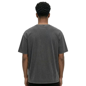 Camiseta Oversize de 260 g/m² con Corte Holgado, Lavado Ácido, Diseño Gráfico, Hombros Caídos, Estilo Vintage Grunge - Product Image 3