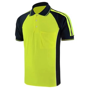 2026 OEM Men's High Visibility Construction Polo Shirts Short Sleeve Reflective Safety Polo T-Shirts <b>Security</b> Safety Polo Shirts - Product Image 2