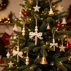 Hemasa Fashions Adorno Navideño Moderno de Yute con Diseño de Arcoíris Estilo Nórdico para Colgar en la Pared, Decoración Colorida para el Hogar - Product Image 1