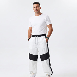 Pantalones de senderismo para hombre, de cintura media con cordón, holgados, impermeables, de pierna ancha, casuales, 100% nailon poliéster, de secado rápido - Product Image 6