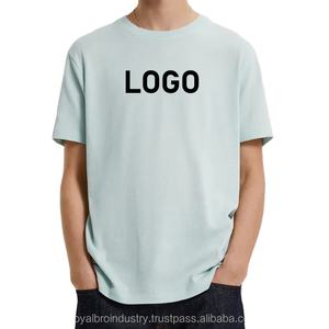 Camiseta 100% de algodón con cuello redondo para hombre, camiseta de hombro caído de gran tamaño de calidad de lujo, diseño de logotipo personalizado, diseño de logotipo personalizable en blanco - Product Image 6