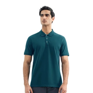 Polo de golf personnalisable pour homme, 100 % polyester, motif uni, coupe ajustée, manches courtes, décontracté et tendance pour l'été - Product Image 4
