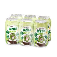 NAWON Vietnam Fabricant de boissons gazeuses OEM/ODM Lait de coco végétalien 100% avec sucre brun 330ml Vente en gros