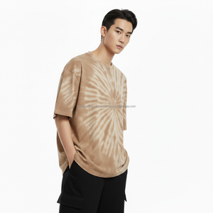 T-shirt Tie-Dye Multicolore Personnalisé 100% Coton Fait Main Motif Spirale Homme Uni Qualité Supérieure Coloré Vente en Gros - Product Image 1