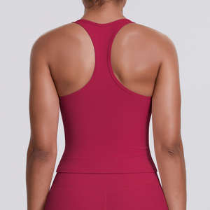 Top Deportivo Clásico Tipo Racerback con Almohadillas, Ecológico, de Secado Rápido, Transpirable, de Lona, para Gimnasio, Fitness, Yoga, para Mujer - Product Image 2