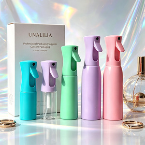 Bouteilles pulvérisatrices à pompe Unalilia en PET sérigraphiées, cylindres en plastique WG-415 200ml/300ml/500ml, rechargeables, à brume fine continue - Product Image 4