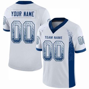 Custom Red Mesh Football Jersey 100% Polyester Anti-Bacterial Sublimation Quick Dry Team Name Number V Neck Short Sleeve Sports - Product Image 3