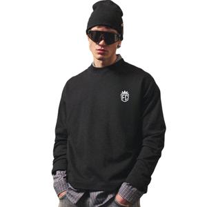 T-shirt Homme Oversize à Manches Longues, Logo Minimaliste sur la Poitrine, Col Rond en Coton, Style Décontracté Streetwear, Vente en Gros, Fabrication OEM, Vêtements Personnalisés - Product Image 5