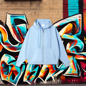 Sweat à capuche en coton éponge français 400GSM pour femmes Logo personnalisé brodé Streetwear sweat à fermeture éclair complète pour l'hiver - Product Image 1