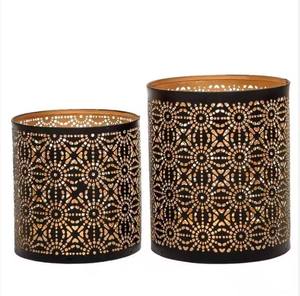 Elegant iron lantern designed for decorative lighting in dining areas entryways gardens and festive <b>table</b> arrangements - Product Image 4