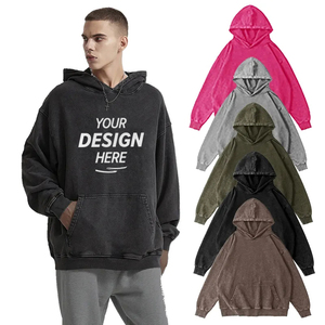 Sweat à capuche oversize 100 % coton de haute qualité, en molleton épais, à épaules tombantes, imprimé sur mesure, pour hommes et femmes, hiver, formel, fabricant - Product Image 1