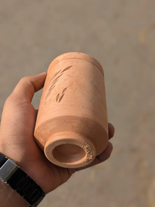 Gobelet en argile terracotta, artisanal traditionnel, vaisselle naturelle, écologique, durable et classique - Product Image 2