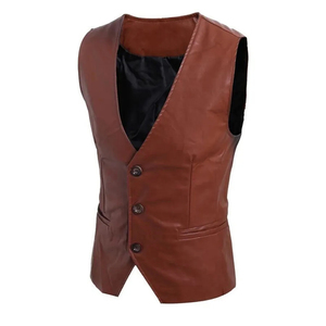 Chaleco de Cuero para Hombre, Cómodo, Transpirable, Cálido para Invierno, Diseño Único, Alta Calidad, Venta al Por Mayor - Product Image 3